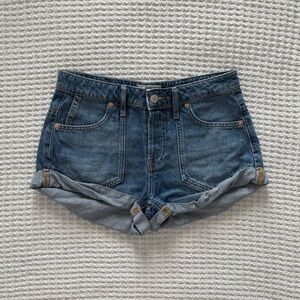 free people mid rise jean shorts